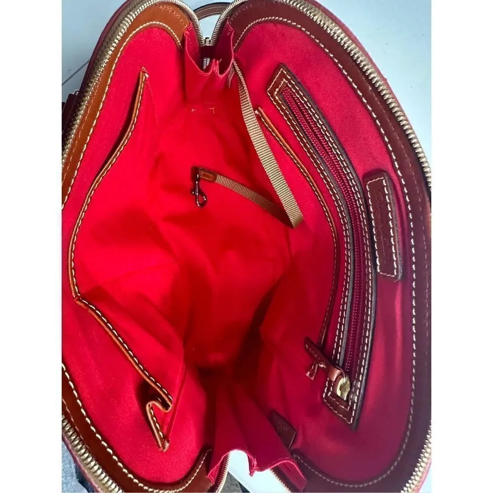 Dooney & Bourke Pebbled Grain Leather Satchel Handbag Burgundy Comes w/ Dust Bag